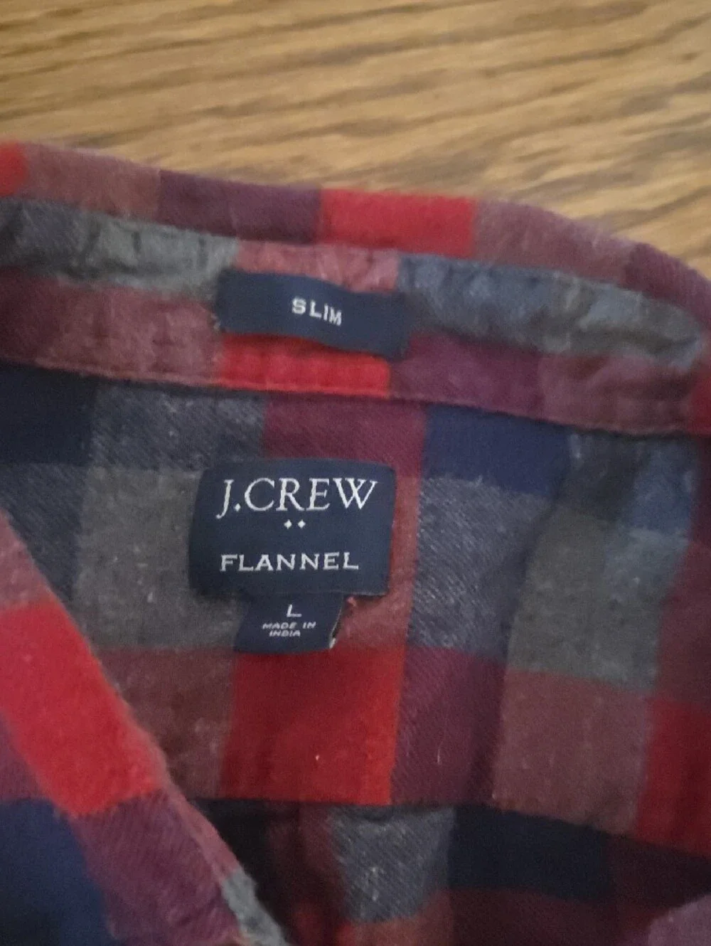 J. Crew Two-Pack Plaid Button-Down Flannel Shirts in Red & Navy and White & Navy